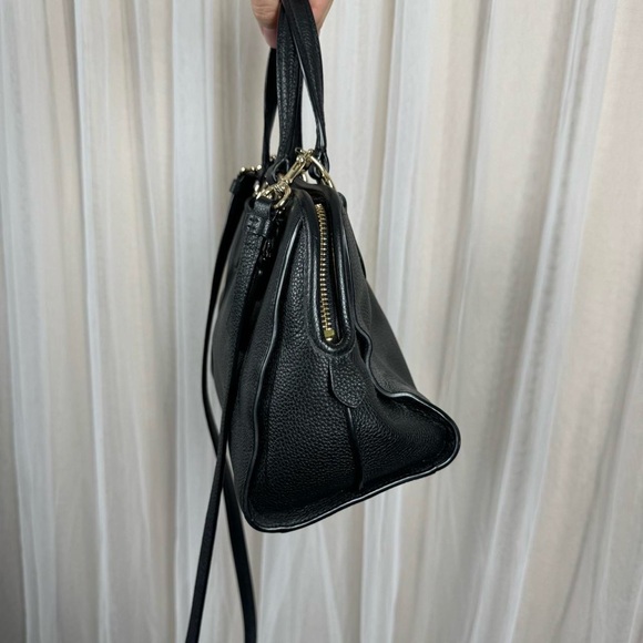 Coach black leather hand & crossbody bag - Picture 4 of 8